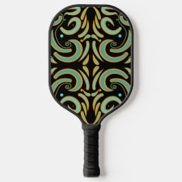 Circular, Linear And Tapered Shapes Abstract Art Pickleball Schläger