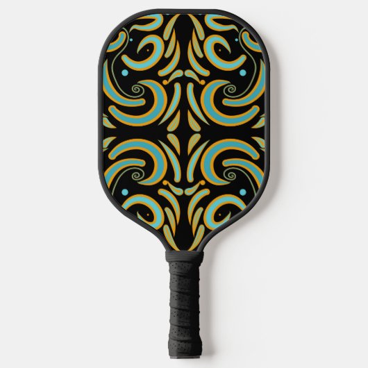 Circular, Linear And Tapered Shapes Abstract Art Pickleball Schläger (Vorderseite)