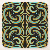 Circular, Linear And Tapered Shapes Abstract Art Rechteckiger Pappuntersetzer (Vorderseite)