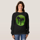 Circular Pitbull Irish Kleeblatt Dog St Patricks D Sweatshirt (Vorne ganz)
