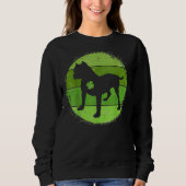 Circular Pitbull Irish Kleeblatt Dog St Patricks D Sweatshirt (Vorderseite)