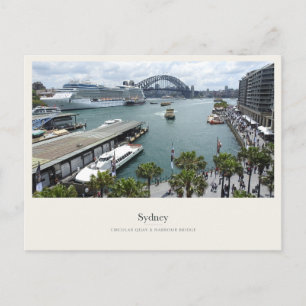 Circular Quay und Sydney Harbour Bridge Postkarte
