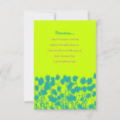 Circular Retro Daisy Bat Mitzvah Party Card Einladung (Rückseite)