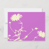 Circular Retro Daisy Bat Mitzvah Reply Card RSVP Karte (Rückseite)