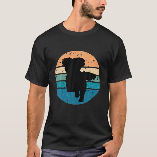 Circular Retro Shih Tzu Eigentümer Geschenkeltern T-Shirt (Vorderseite)