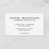 Circular Saw | Hammer Wrench | Construction Build Visitenkarte (Rückseite)