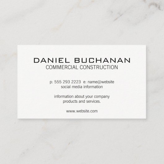 Circular Saw | Hammer Wrench | Construction Build Visitenkarte (Rückseite)