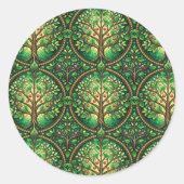 Circular sticker design featuring a repeating  (Vorderseite)