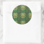 Circular sticker design featuring a repeating  (Tasche)