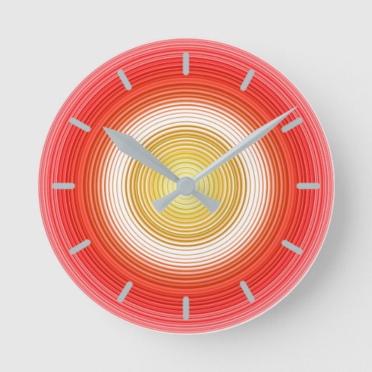 Circular Tomato Colors Runde Wanduhr (Vorderseite)