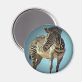 Circular Zebra Magnet (Vorderseite/Rückseite)