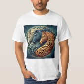 Círculo Celta: Simetría de Tres Caballos T-Shirt (Vorderseite)