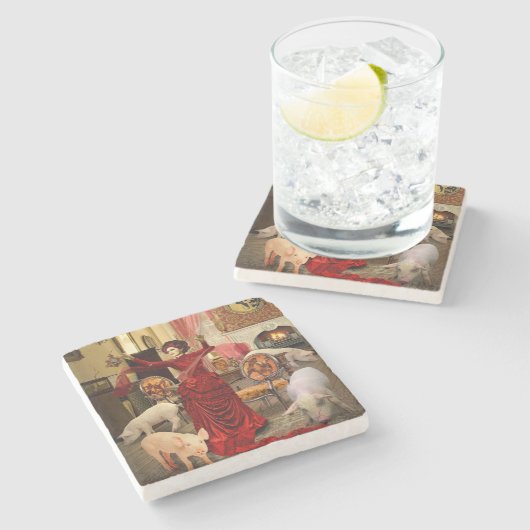 Círculo victoriano steinuntersetzer (Seitenansicht)