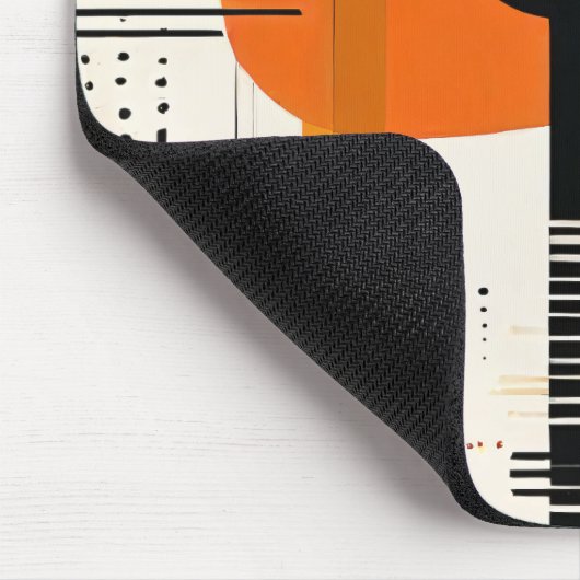 círculos abstractos boho anaranjados mousepad (Ecke)