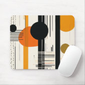 círculos abstractos boho anaranjados mousepad (Mit Mouse)