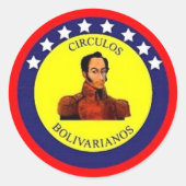 Circulos Bolivarianos Runder Aufkleber (Vorderseite)