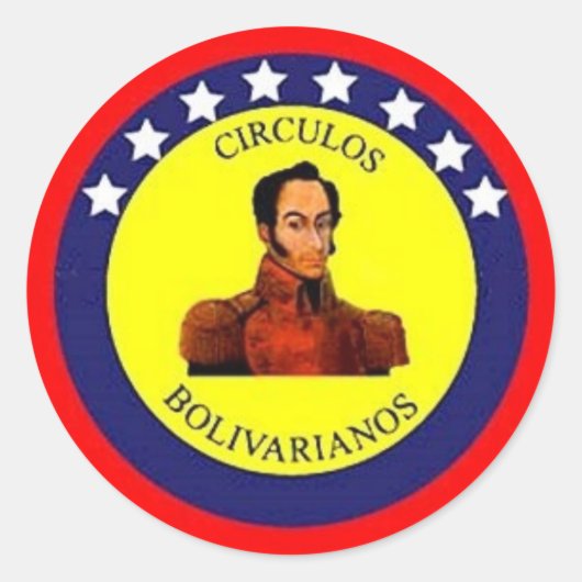 Circulos Bolivarianos Runder Aufkleber (Vorderseite)