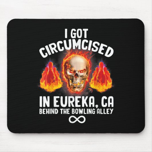 Circumcised Bowling Eureka Ca Funny Odly spezifisc Mousepad (Vorne)