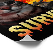 Circumcision Survivor Funny Cat Meme Brainrot Humo Poster (Ecke)