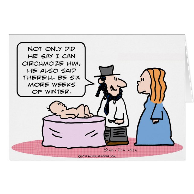 circumcison bris Grundschweinwochenwinter mohel (Vorderseite (Horizontal))