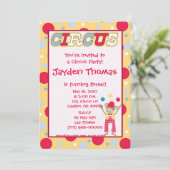 Circus1 Exemplar, Sie sind eingeladen zu einem Cir Einladung (Stehend Vorderseite)