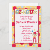 Circus1 Exemplar, Sie sind eingeladen zu einem Cir Einladung (Vorne/Hinten)