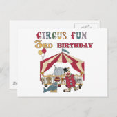 Circus 3. Geburtstagsgeschenke Postkarte (Vorne/Hinten)