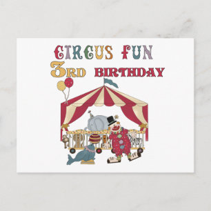 Circus 3. Geburtstagsgeschenke Postkarte