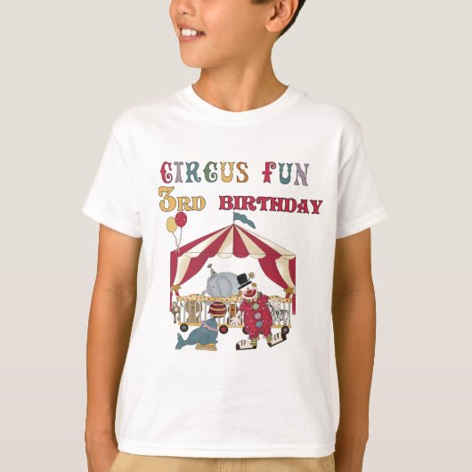 Circus 3. Geburtstagsgeschenke T-Shirt (Vorderseite)