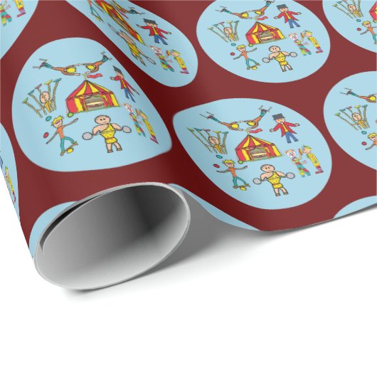 Circus Acts Geschenkpapier (Rolleneckpunkt)