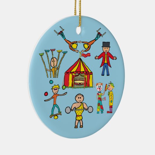 Circus Acts Keramik Ornament (Rechts)