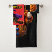 Circus and kitten whimsical Halloween three-p piec Badhandtuch Set (Insitu)