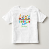 Circus Animal Train Niedliche Custom Birthday Boy Kleinkind T-shirt (Vorderseite)
