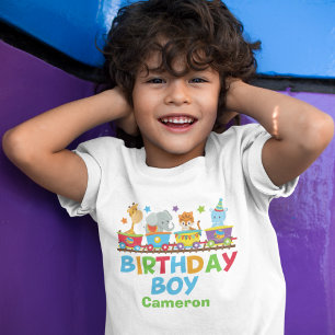 Circus Animal Train Niedliche Custom Birthday Boy T-Shirt