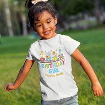 Circus Animal Train Niedliche Custom Birthday Girl