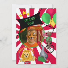 Circus Animals Kinder flach Dankeschön Karte