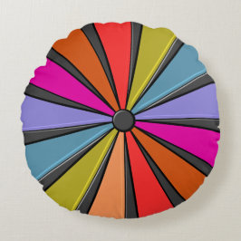Circus Art - Big Top Pinwheel Rundes Kissen