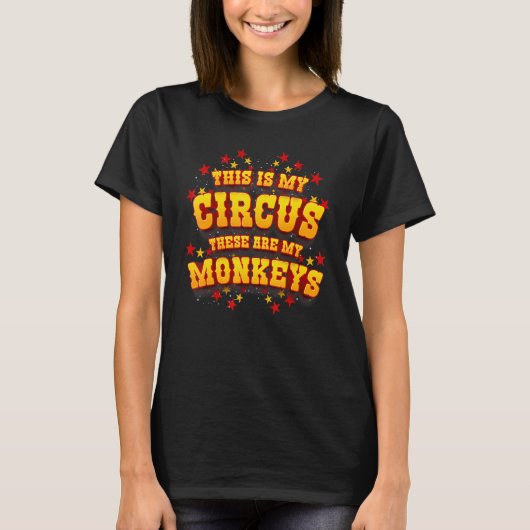 Circus Artist Monkey Kostüm Party Carnival T-Shirt (Vorderseite)