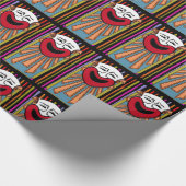 Circus Arts - Happy Clown and Stripes v2 Geschenkpapier (Ecke)