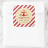 Circus Baby-Aufkleber Quadratischer Aufkleber (Tasche)