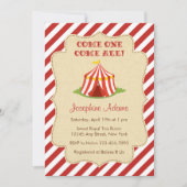 Circus Baby Dusche Einladung (Vorderseite)