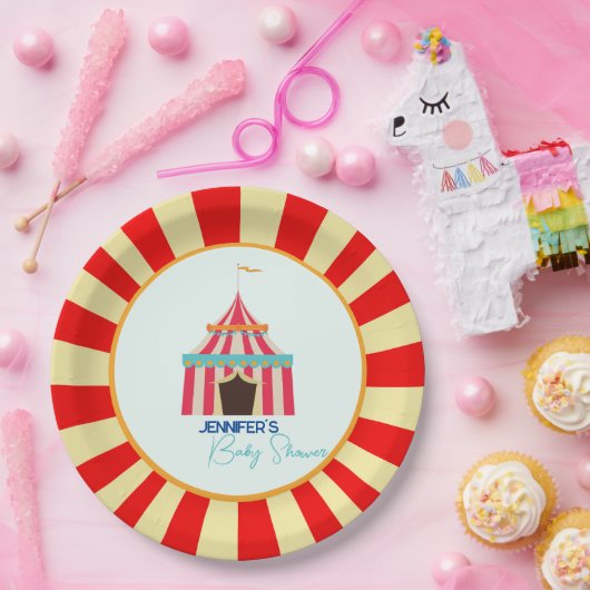 Circus Baby Duschpapier Teller (Party)