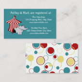 Circus Baby Shower Registry Begleitkarte (Vorne/Hinten)