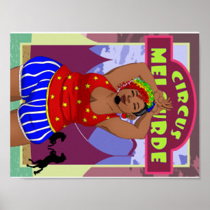 Circus Bartded Lady Poster