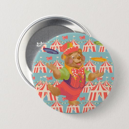 Circus Bear Button (Vorne & Hinten)
