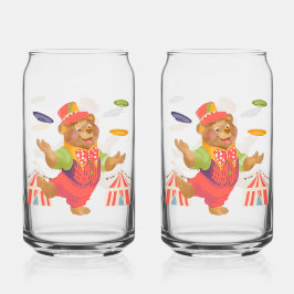 Circus Bear Drink Glass Dosenglas