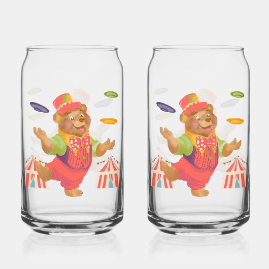 Circus Bear Drink Glass Dosenglas (Vorderseite)