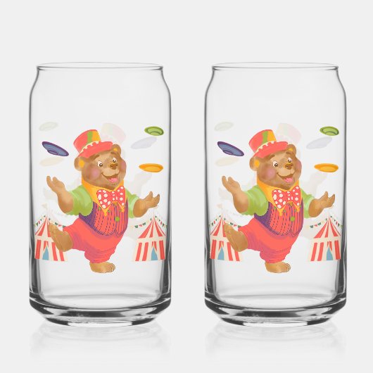 Circus Bear Drink Glass Dosenglas (Rückseite)
