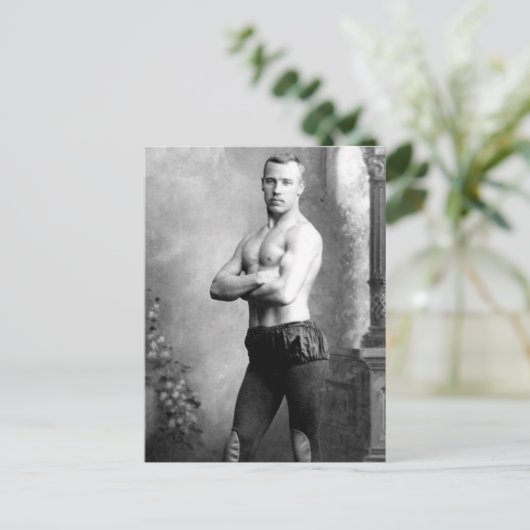 Circus Beefcake 1898 Postkarte (Stehend Vorderseite)