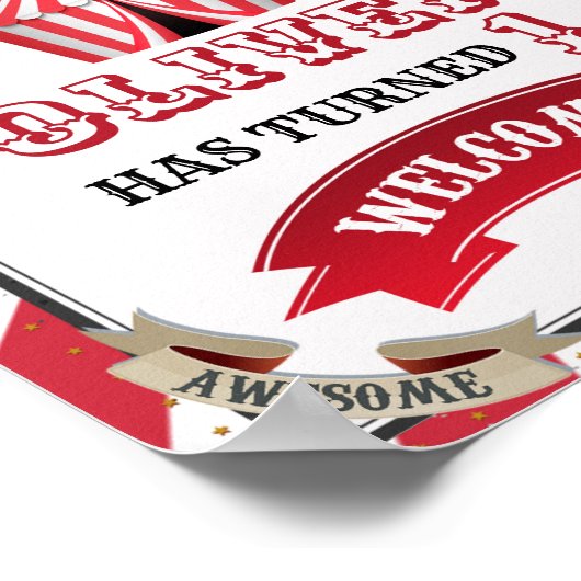 Circus Begrüßungsschild Party Karneval Begrüßungsp Poster (Ecke)